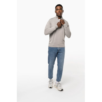 Men's zip neck jumper
